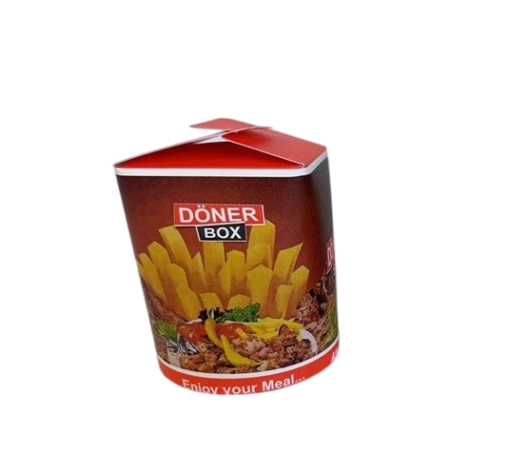 Dönerbox, "Guten Appetit", 470 ml, 16 oz, 85 mm x 75 mm x 100 mm